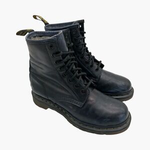 Dr. Martens 1460 Boots Womens Size 7 Black Leather Combat Shoes
